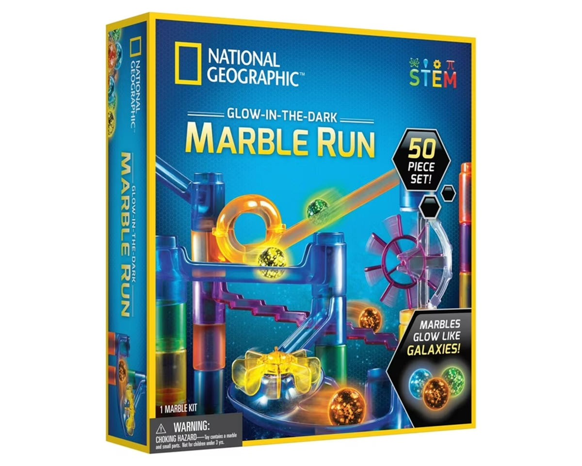Blue Marble National Geographic Glow-in-the-Dark Marble Run 50 piece