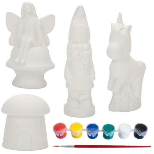 Paint Your Own Garden Statue Art / Craft Activity Kit – Choose Design
