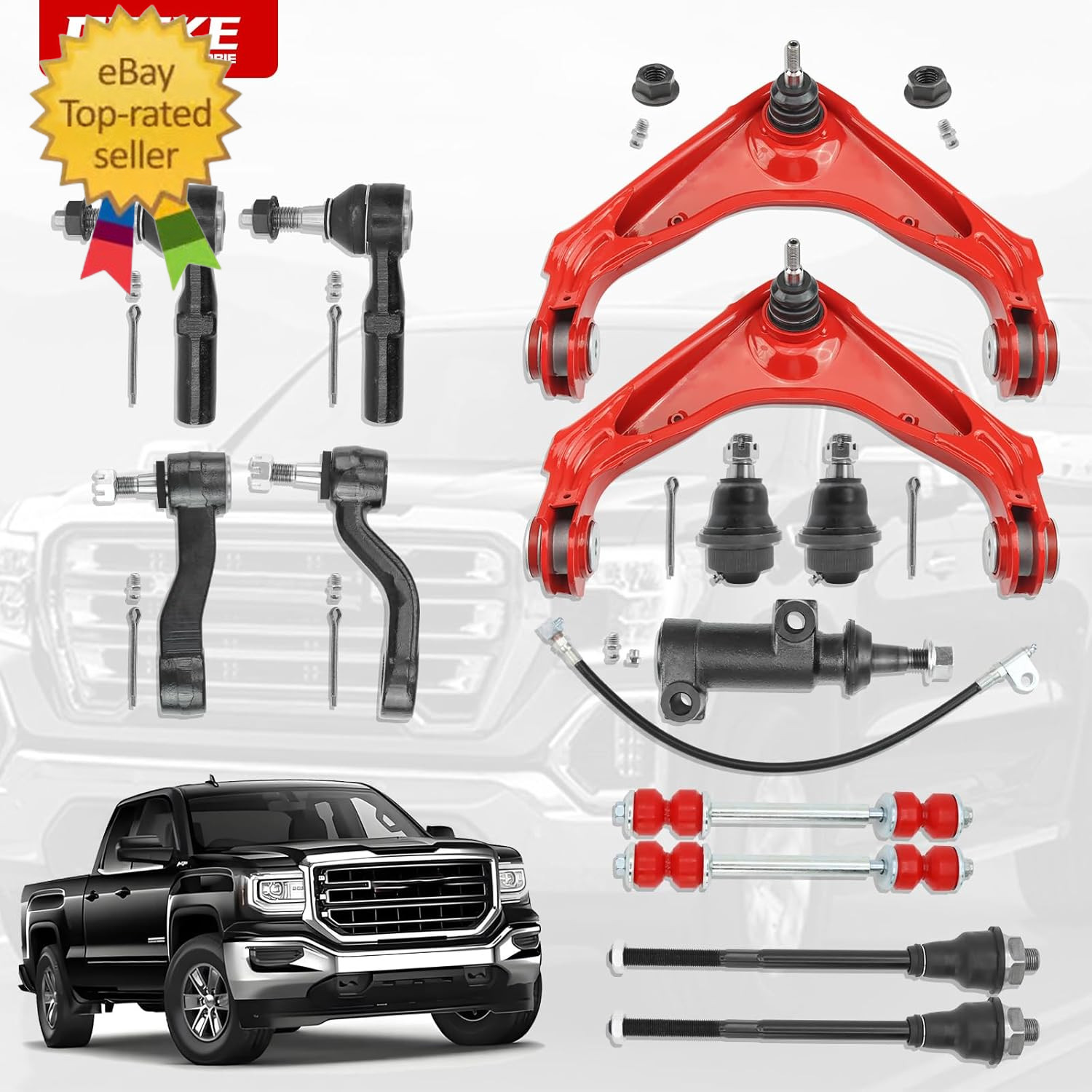 13PC Front End Suspension Kit for Chevy Silverado GMC Sierra 2500HD 3500Hd,Subur