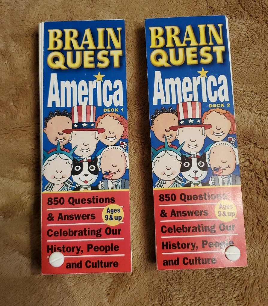 5 Decks of Brain Quest Cards: ages 7-8, 9 & up, 12 & 13