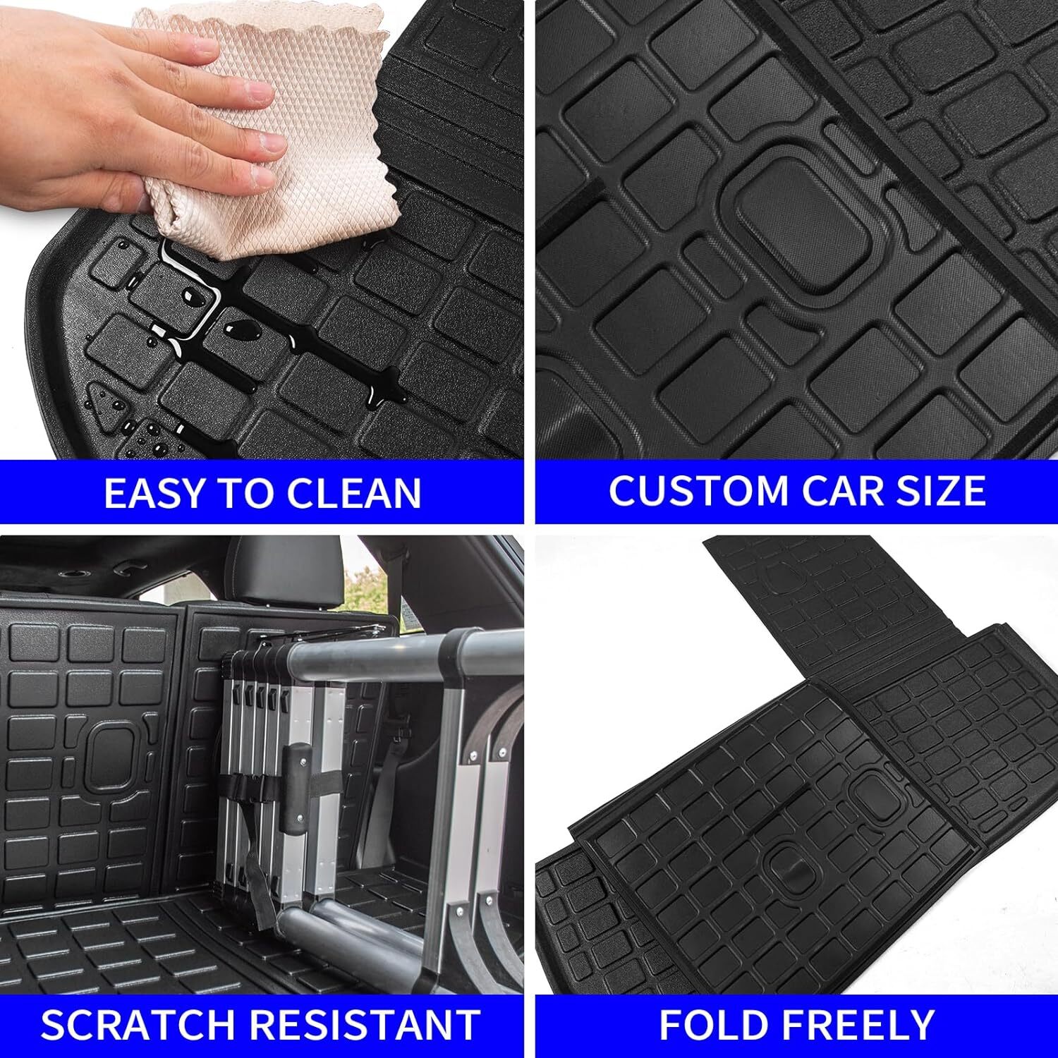 Trunk Mat with Backrest Mat+Floor Mats Rongtaod Floor Mats Compatible with