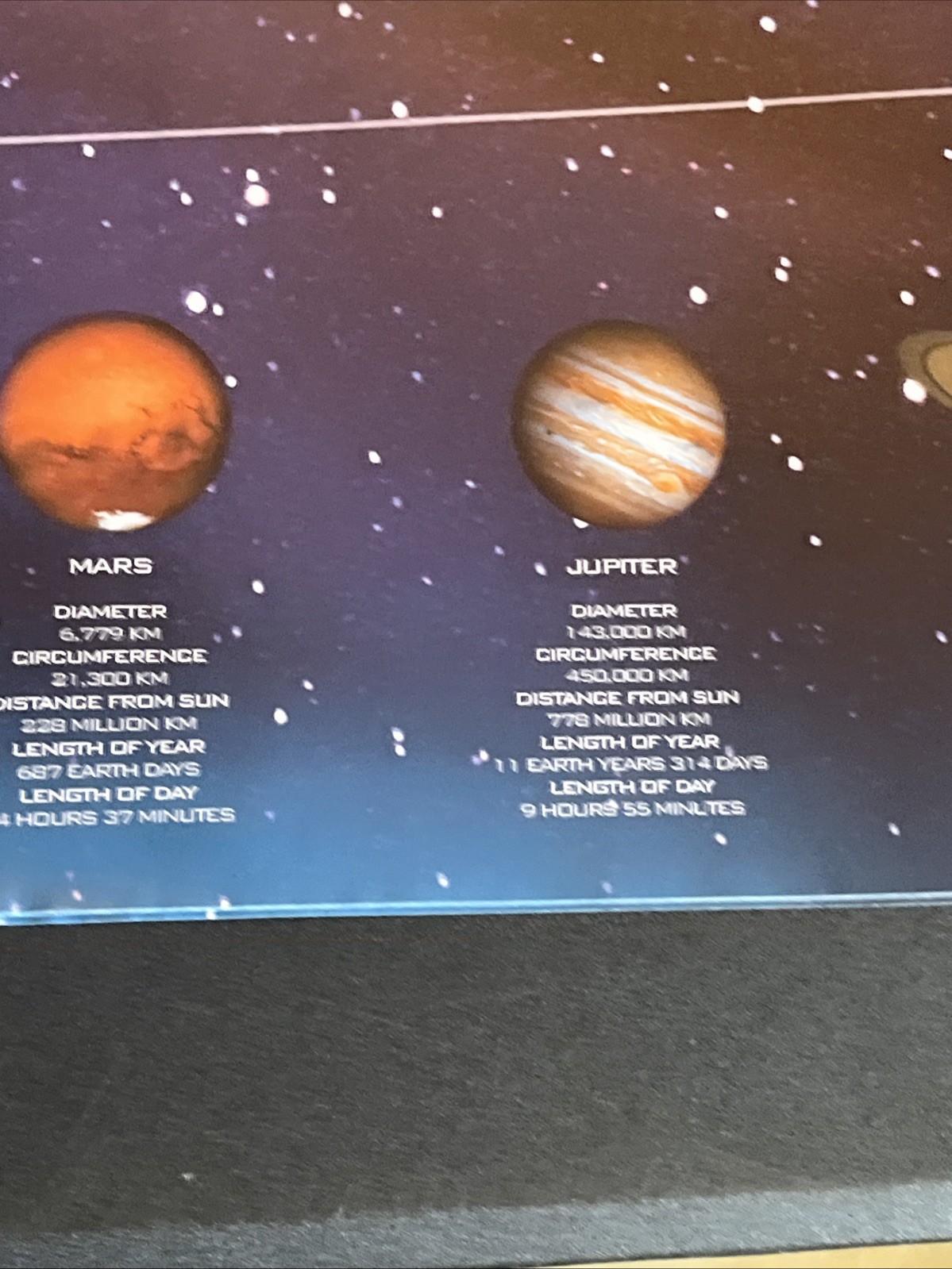 Solar System Planets Poster 36×24 Educational Science Chart Space Astronomy