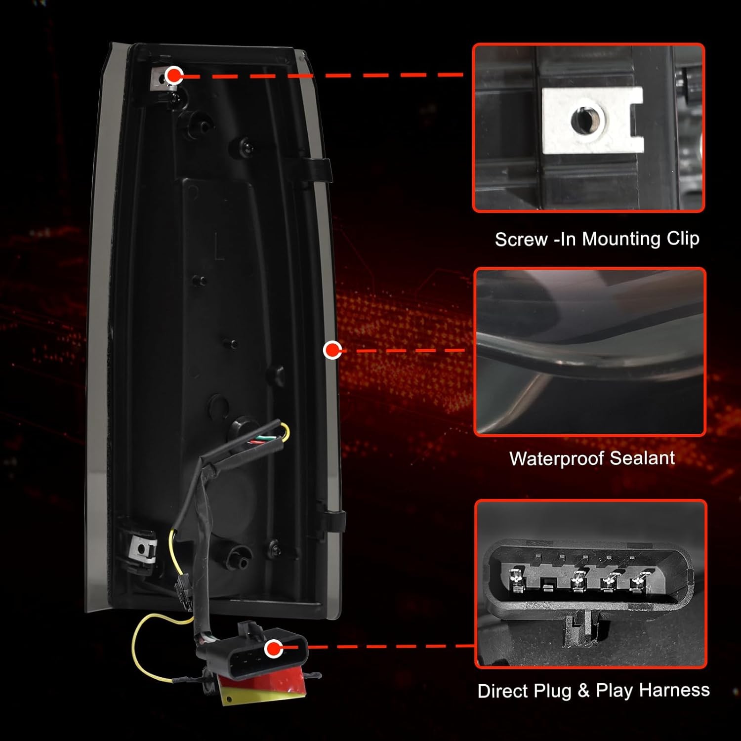 Tail Lights Chevy GMC 1988-1999 Smoked