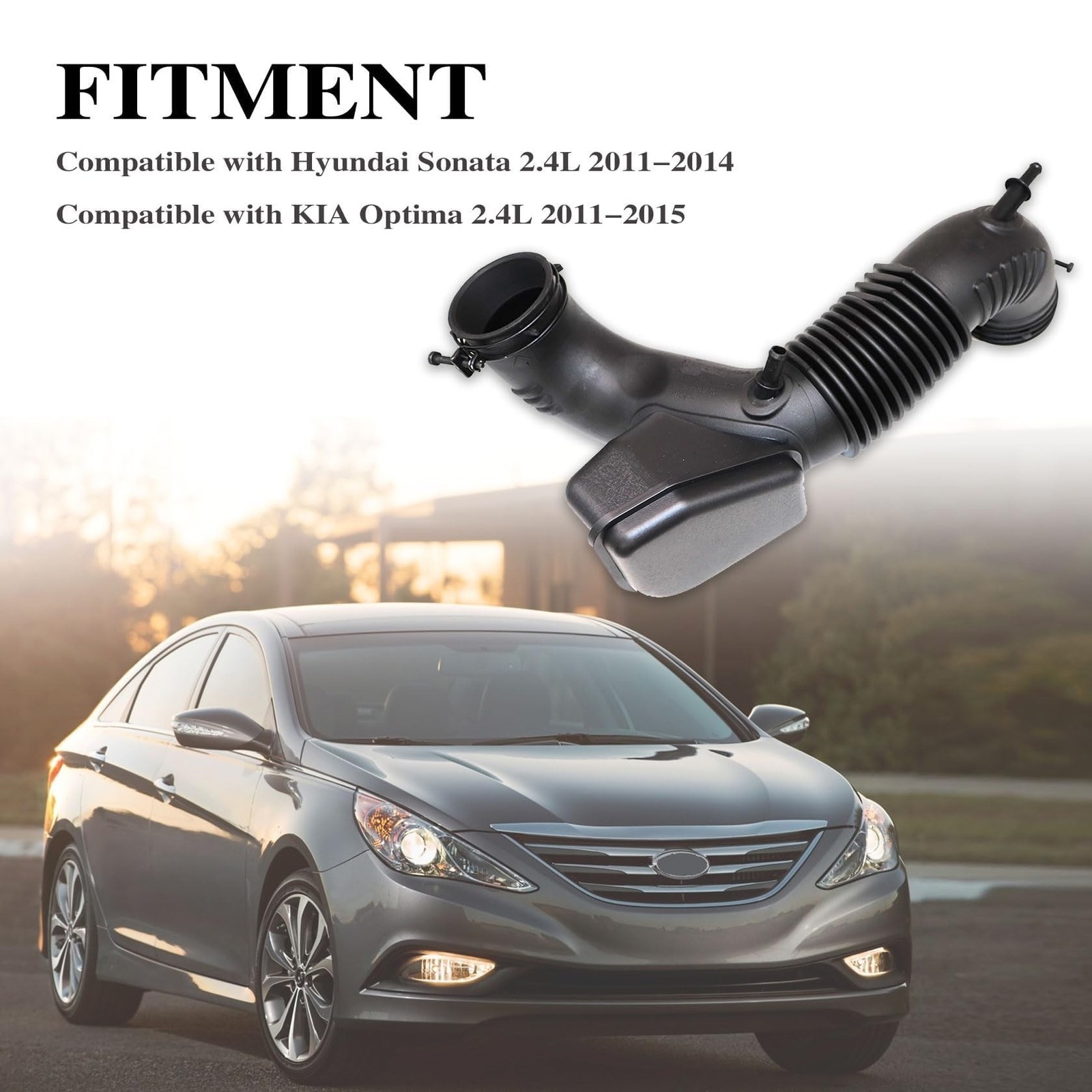 FZJDSD Air Cleaner Intake Tube Hose Compatible with Hyundai Sonata 2.4L 2011 …