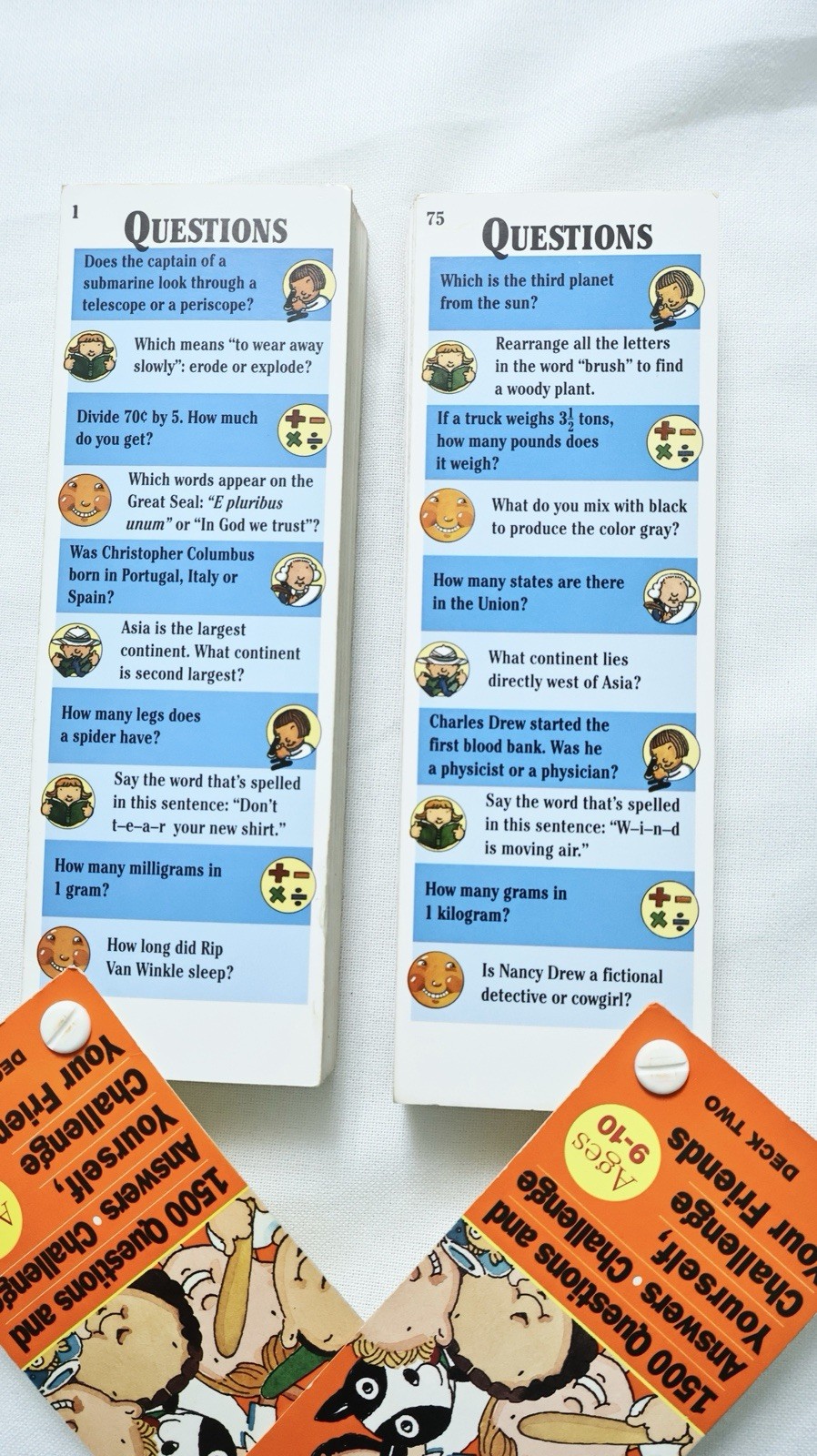 Brain Quest 4th Grade 1500 Questions and Answers Challenge Ages 9-10 Two Decks