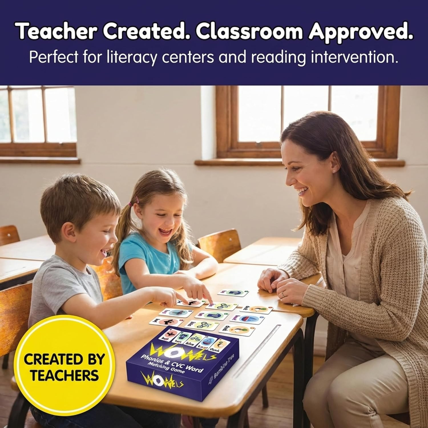 WOWELs Phonics and Vowel Sounds Card Game – Learn to Read Kindergarten 1st 2nd G