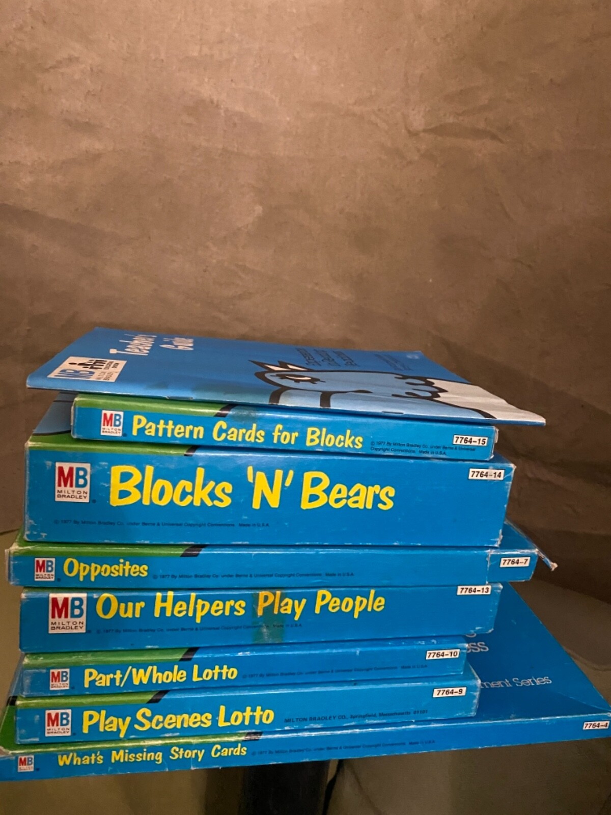 Vintage READING READINESS SET Milton Bradley BLOCKS Cards 1977
