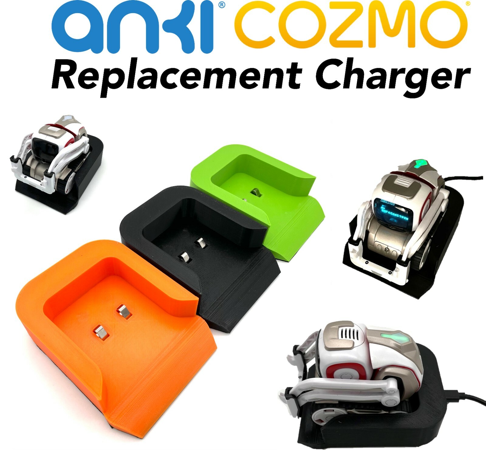 Replacement Charger Dock Base Anki Cozmo Robot- Full Kit (300-00030, 300-00048)