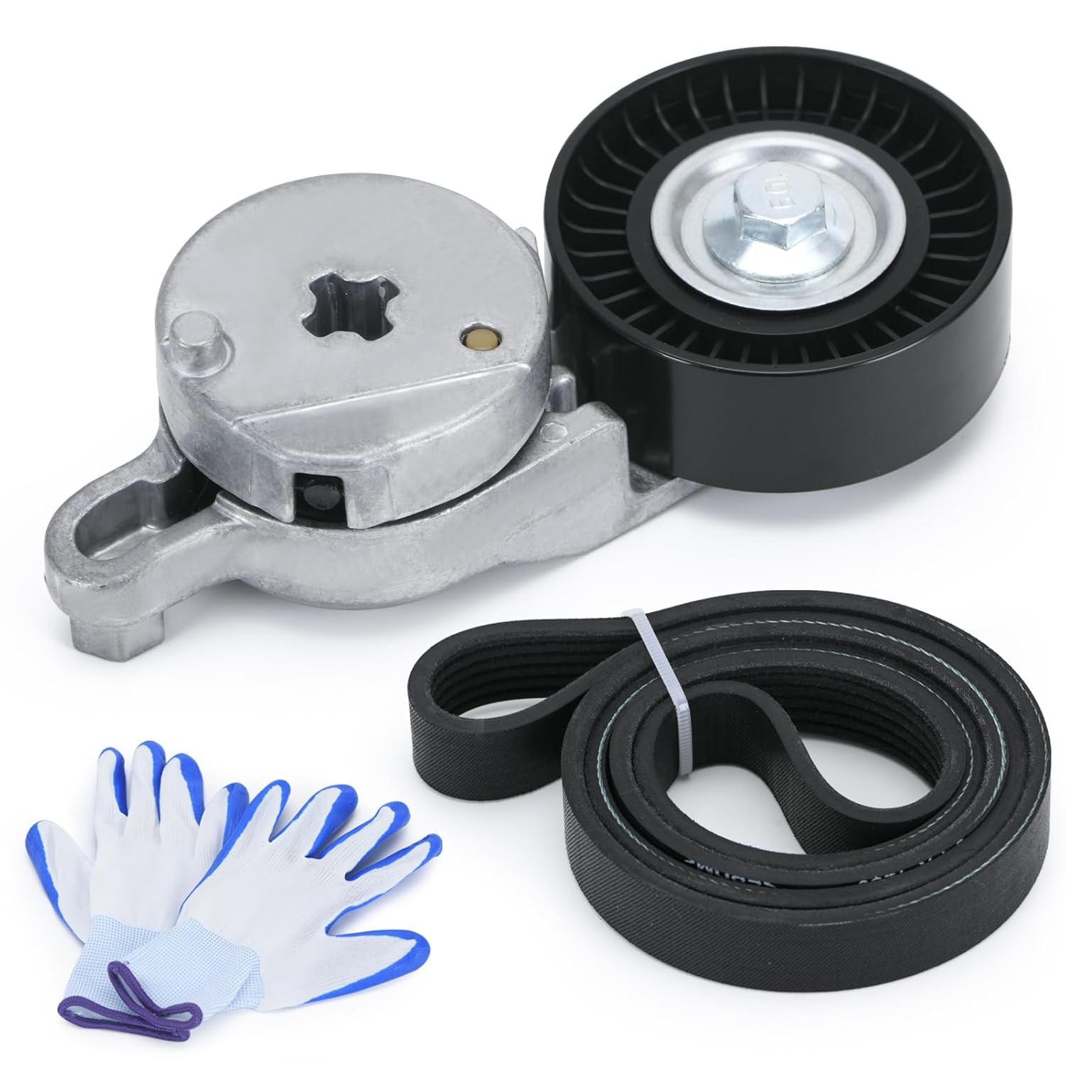 Engine Serpentine Belt Drive Kit with Tensioner Compatible with Toyota Camry