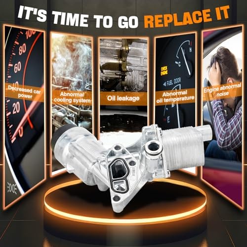 WEILEITE 55566784 1.4 Aluminum Engine Oil Cooler Filter Housing Fit Chevy Cruze