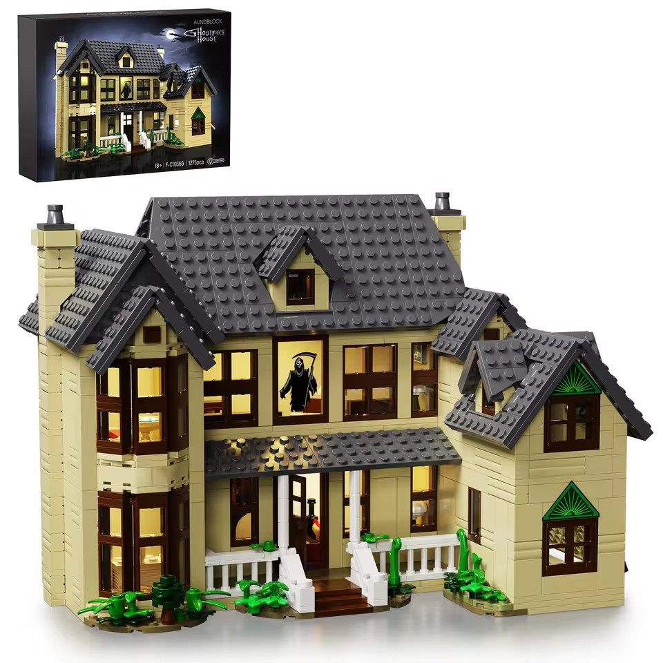 Horror House Building Block Set Home Decor Scary Movie Haunted House Model