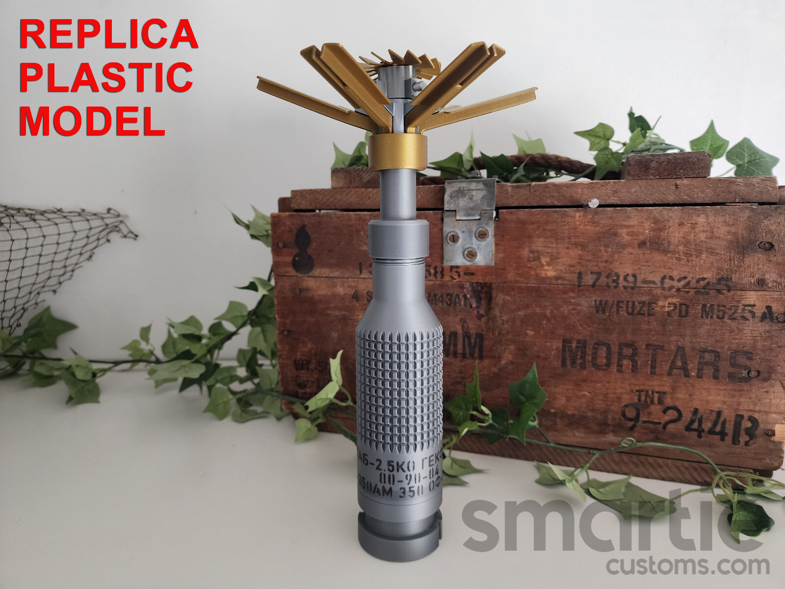 DUMMY Soviet WW2 PTAB 2.5KO Submunition w/Spring Loaded Fins – Plastic Replica
