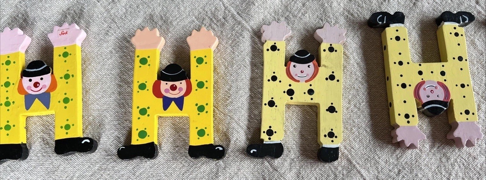 Sevi Hand Painted Alphabet Letters Wood Multicolor You Pick Four . 10 In All