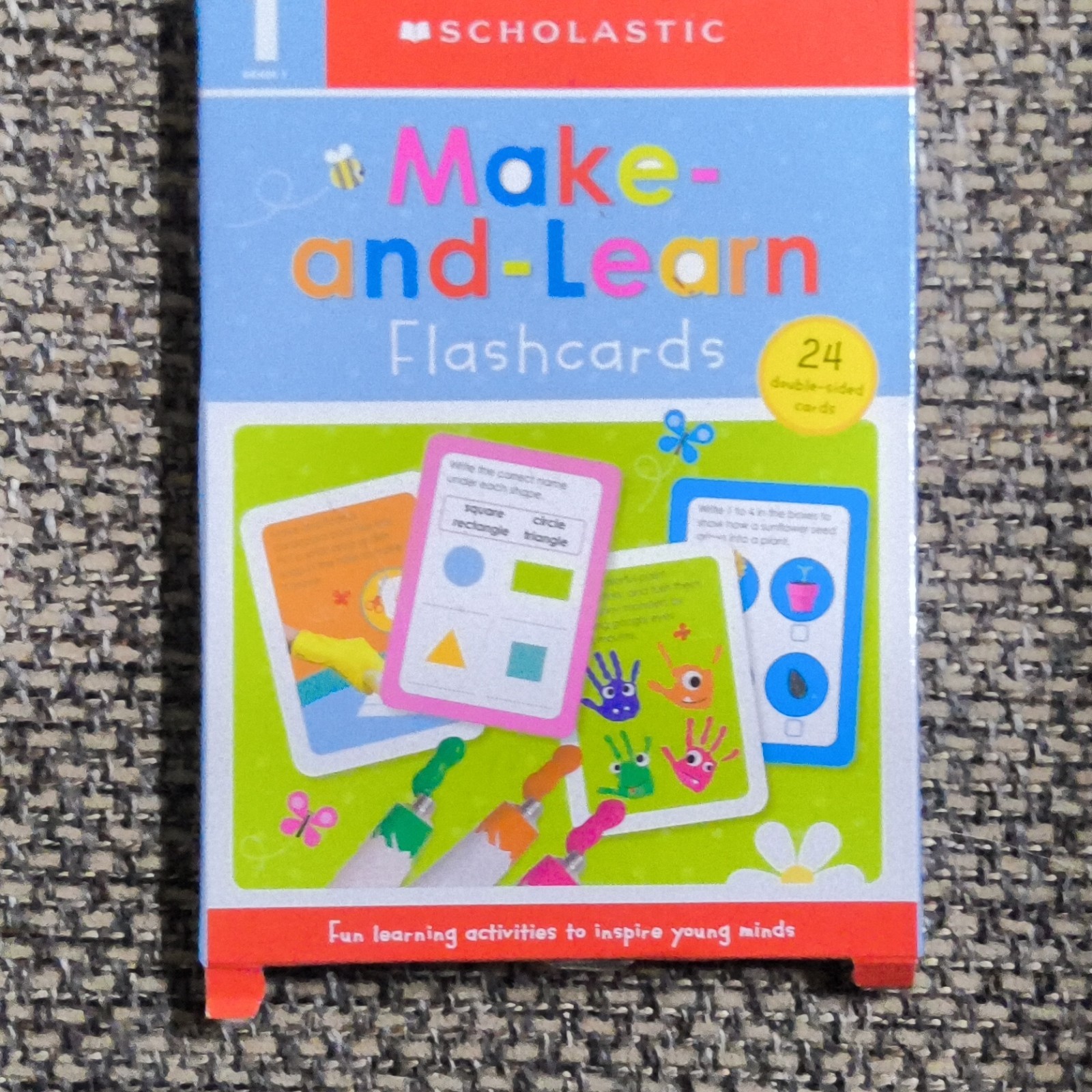 Scholastic Make-and-Learn Flashcards 24 Double-Sided Cards Reading/Phonics