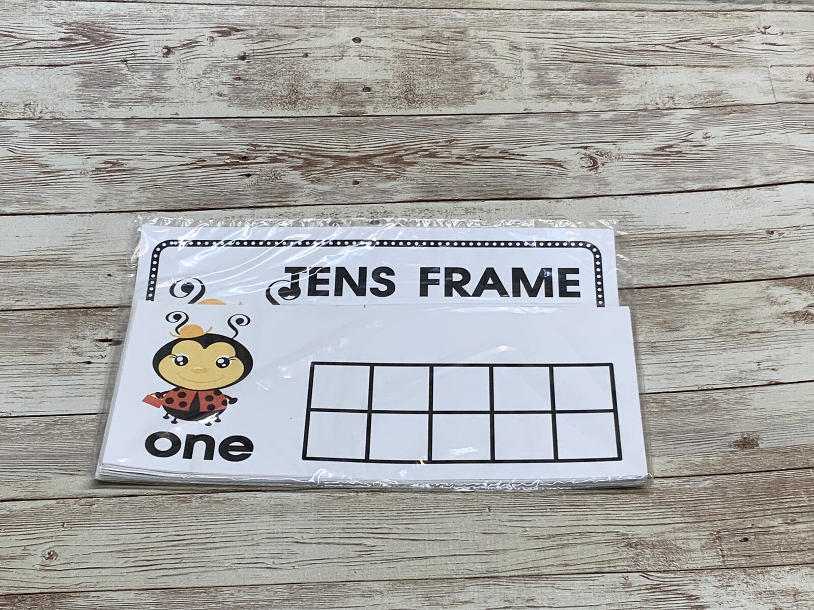 Lady Bug – Themed Learning Centers – Laminated – Tens Frames Number Word