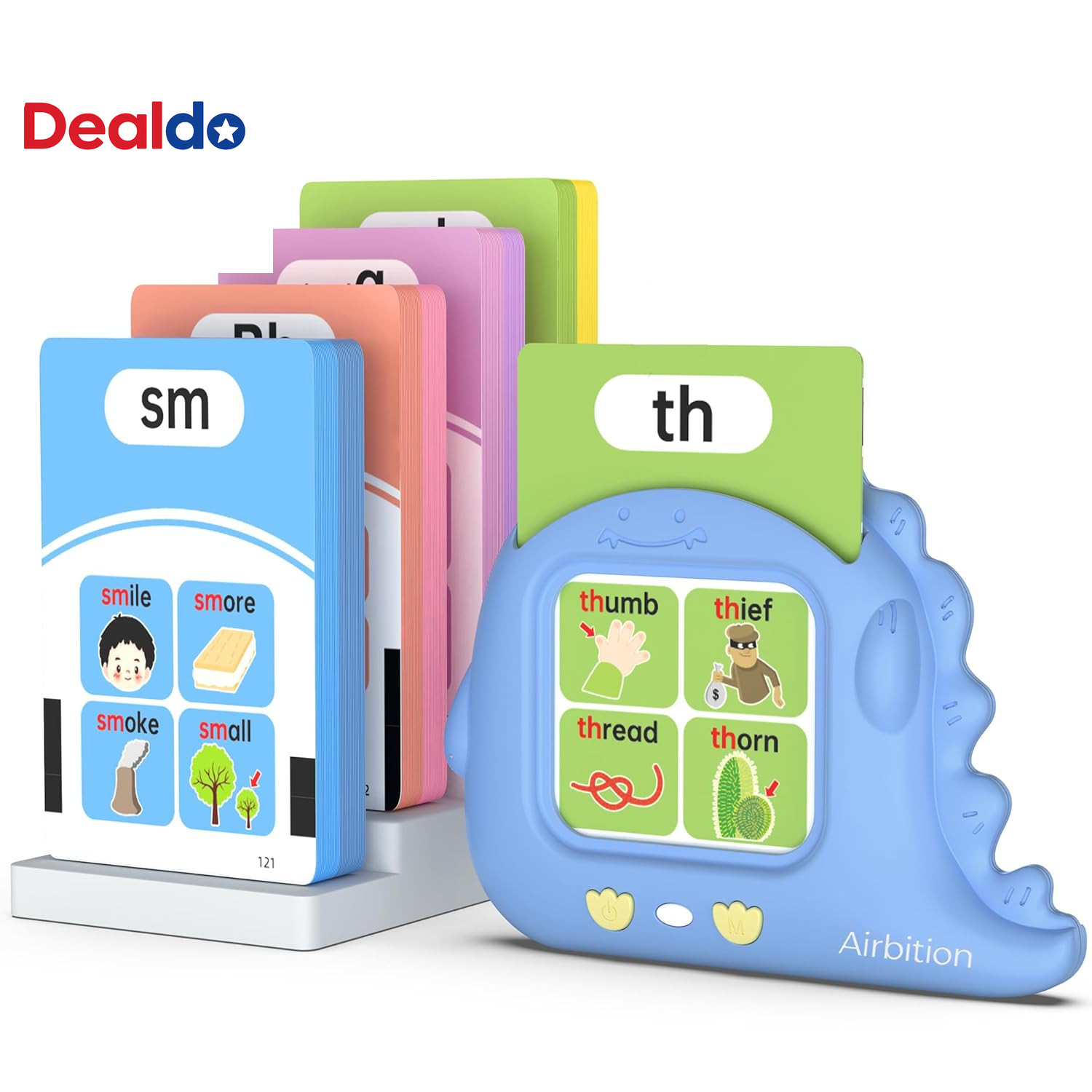 Phonics Talking Flash Cards for Toddlers 3-8, Learn to Read in 20 Stages, Digra
