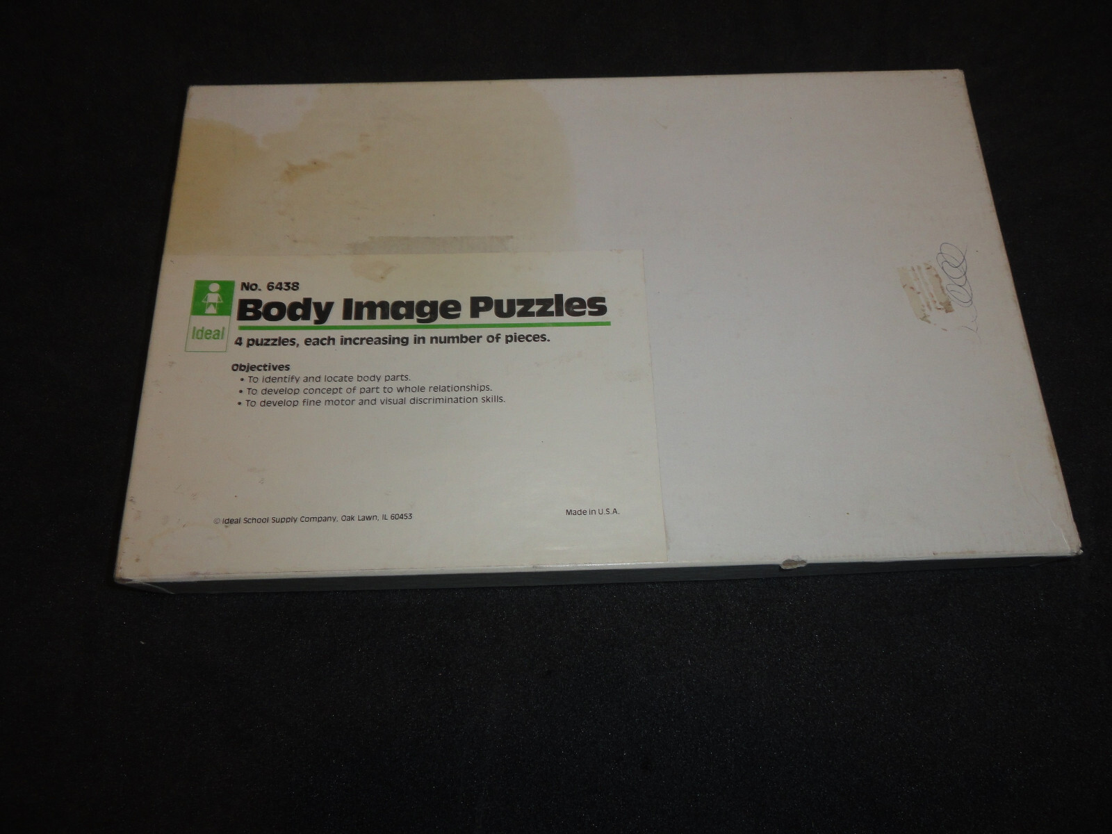 Ideal School Supply 4 BODY IMAGE PUZZLE SET No.6438 Identify Body Parts 13″ X 8″