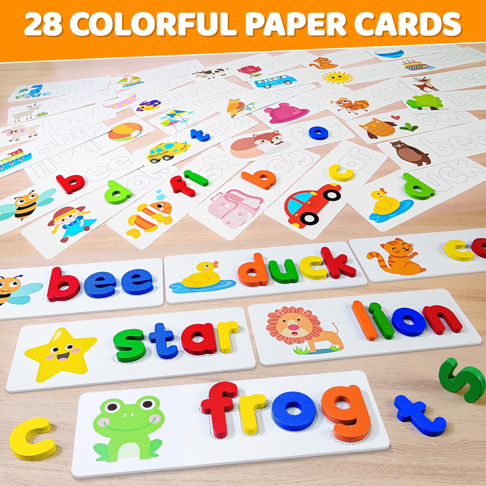 Alphabet ABC Learning Educational Toys for 3 4 5 Years Old Boys Girls, Wooden…