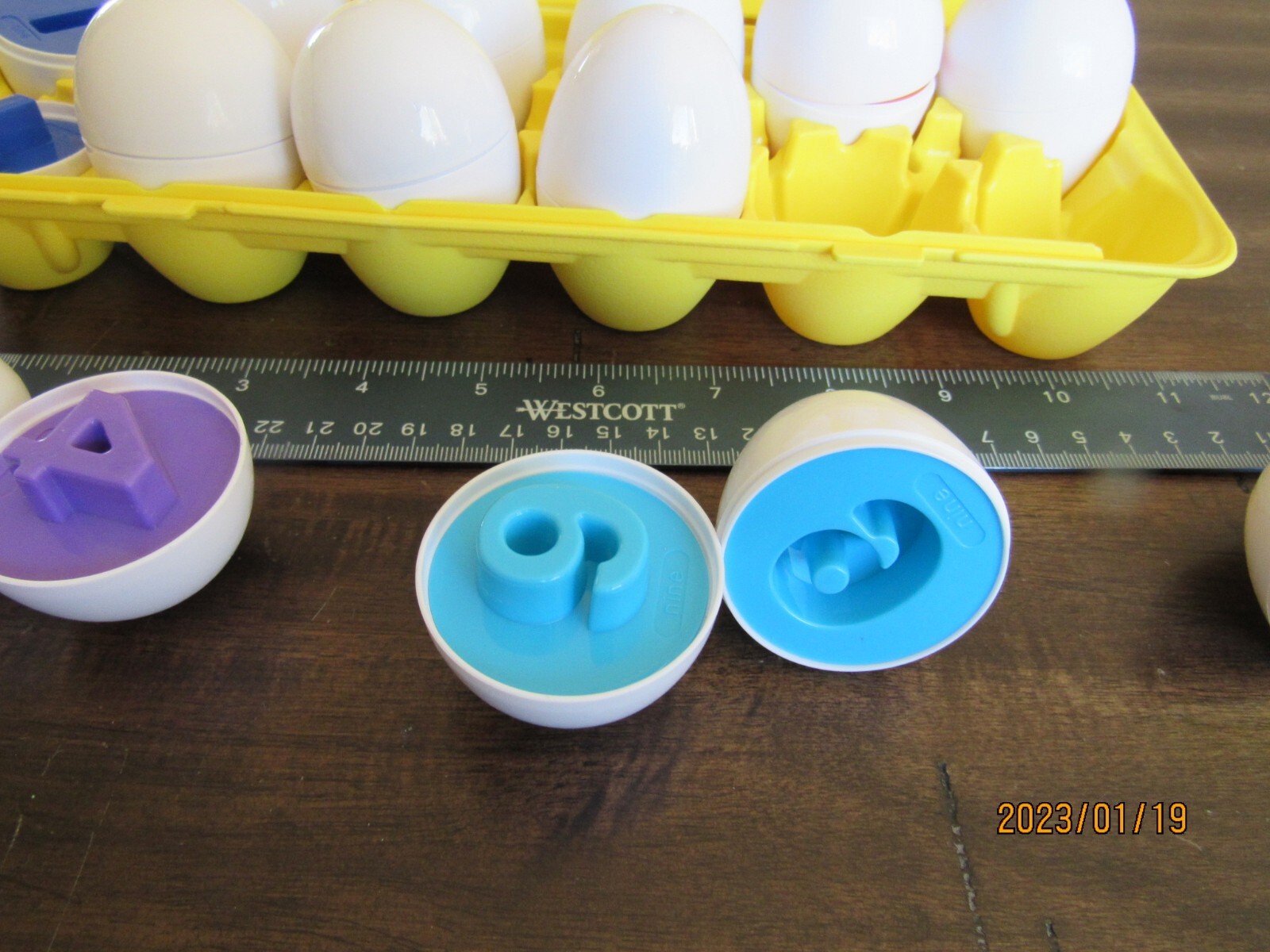 My First Find and Match Eggs-Prextex-Numbers-1-12 Egg Puzzle -Crate