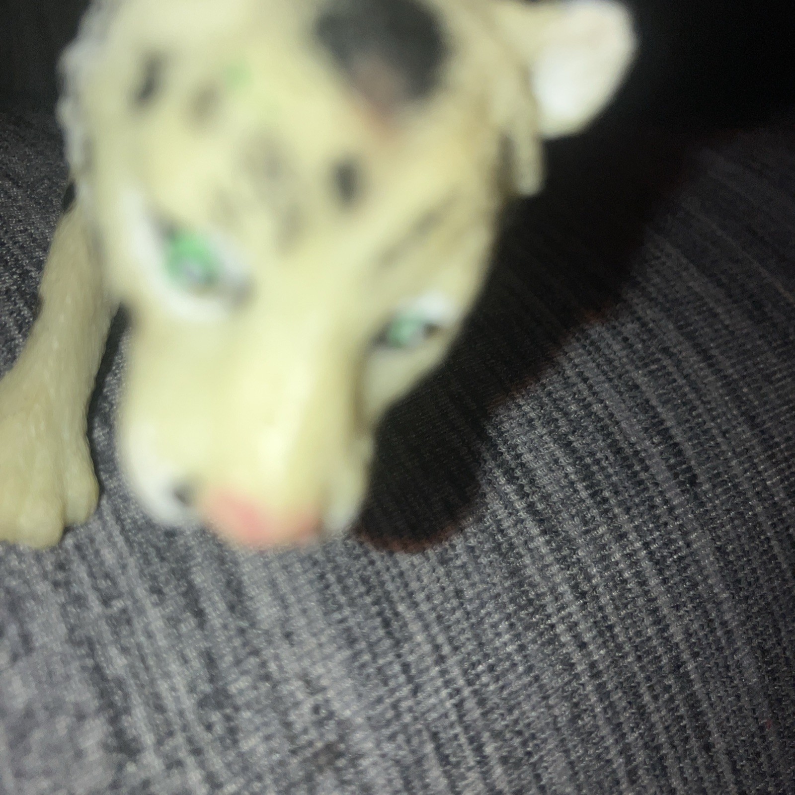 Snow Leopard Very Nice Plastic Replica 6″W x 3″H ~ F4413-B191
