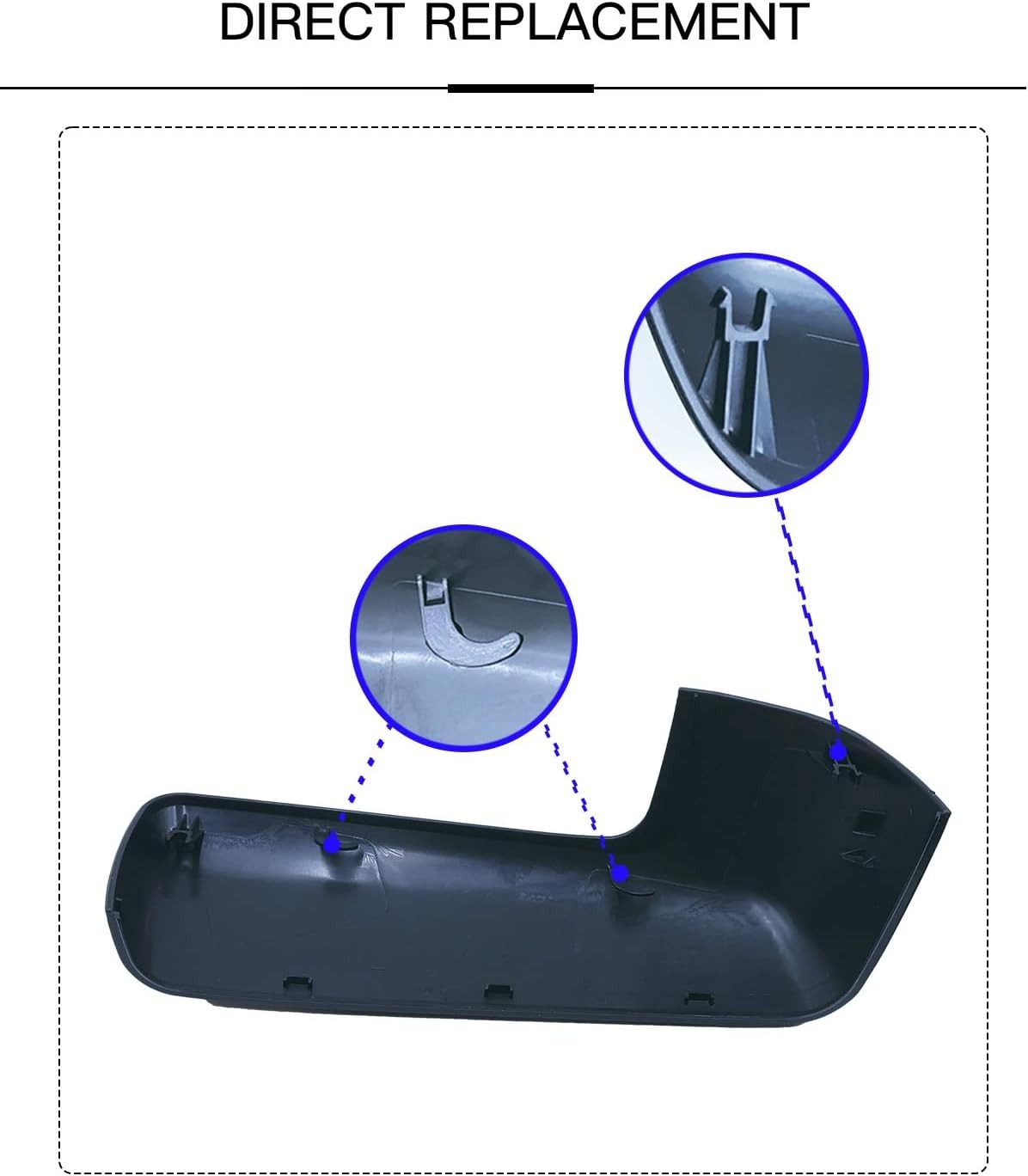 Textured Black Mirror Cap for Chevy Silverado GMC Sierra