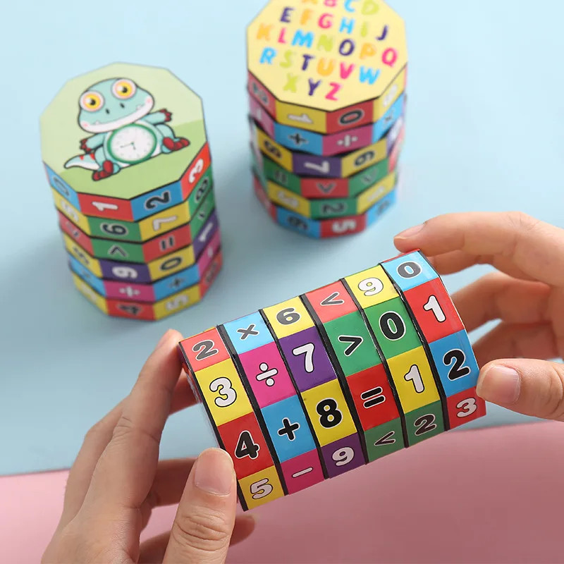 Montessori Magic Cylinder Mathematics Numbers Cube Arithmetic Toy Kids Math Coun