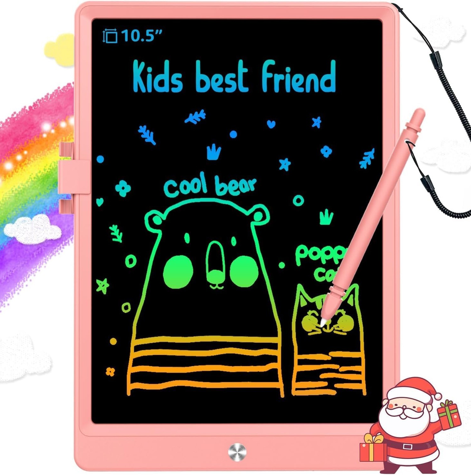 BUKEBU LCD Writing Tablet Doodle Board,10.5 inch Colorful Drawing Pad,Electro…