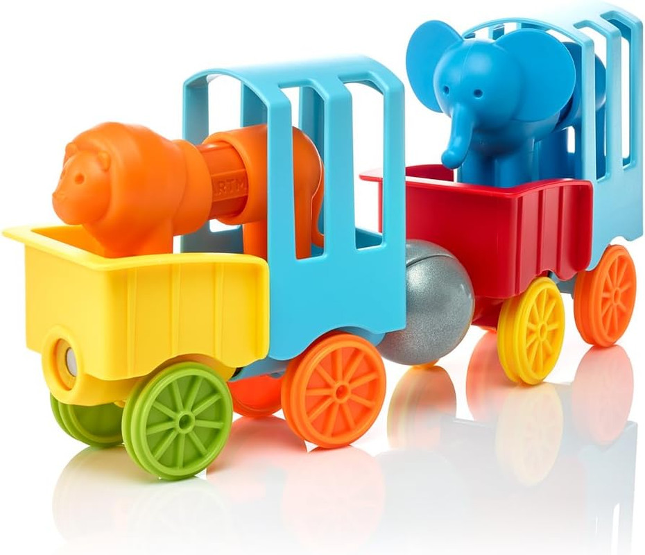 My First Animal Train STEM Magnetic Discovery Play Set with Moving Train and Sof
