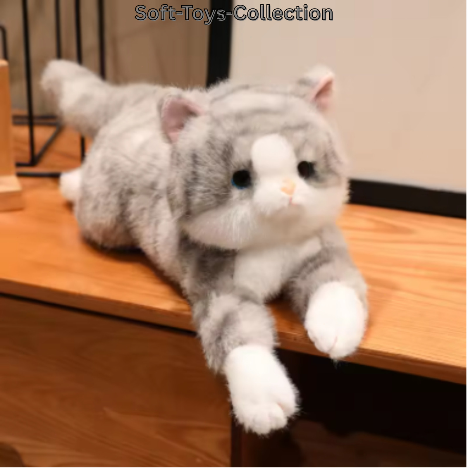 12in Realistic Cat Plush Toy Soft Stuffed Animal Kitty Kids Gift
