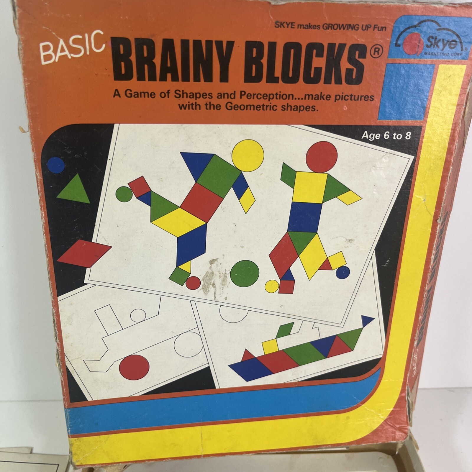 Vintage Brainy Blocks – Basic set – incomplete Orda 1977 Geometric Shape Game