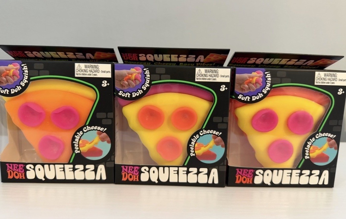 NeeDoh Squeezza Pizza- Set of all 3 styles- RARE