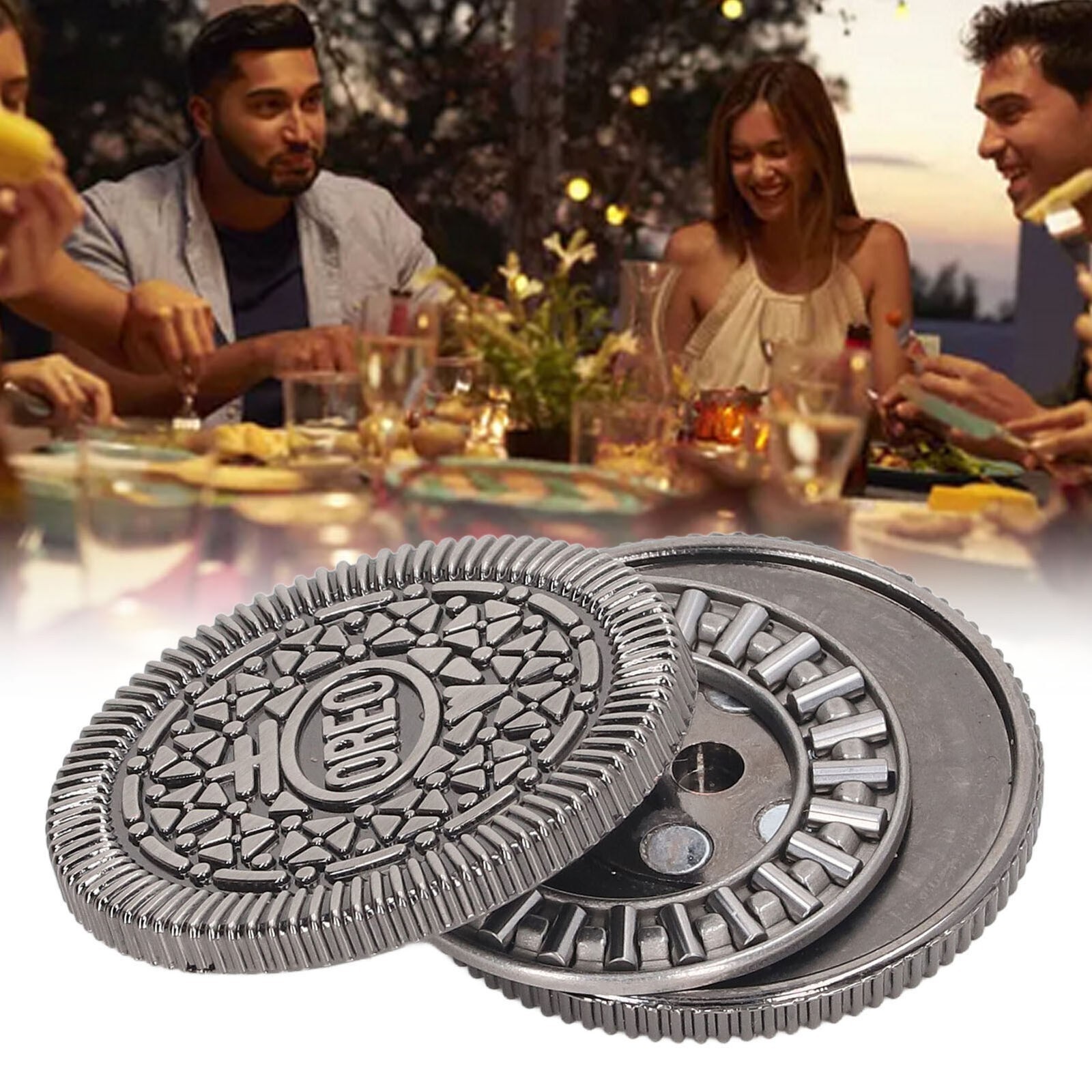 Metal Slider Haptic Coin for Adults Stress Relief Clicker Fingertip Slider Toy