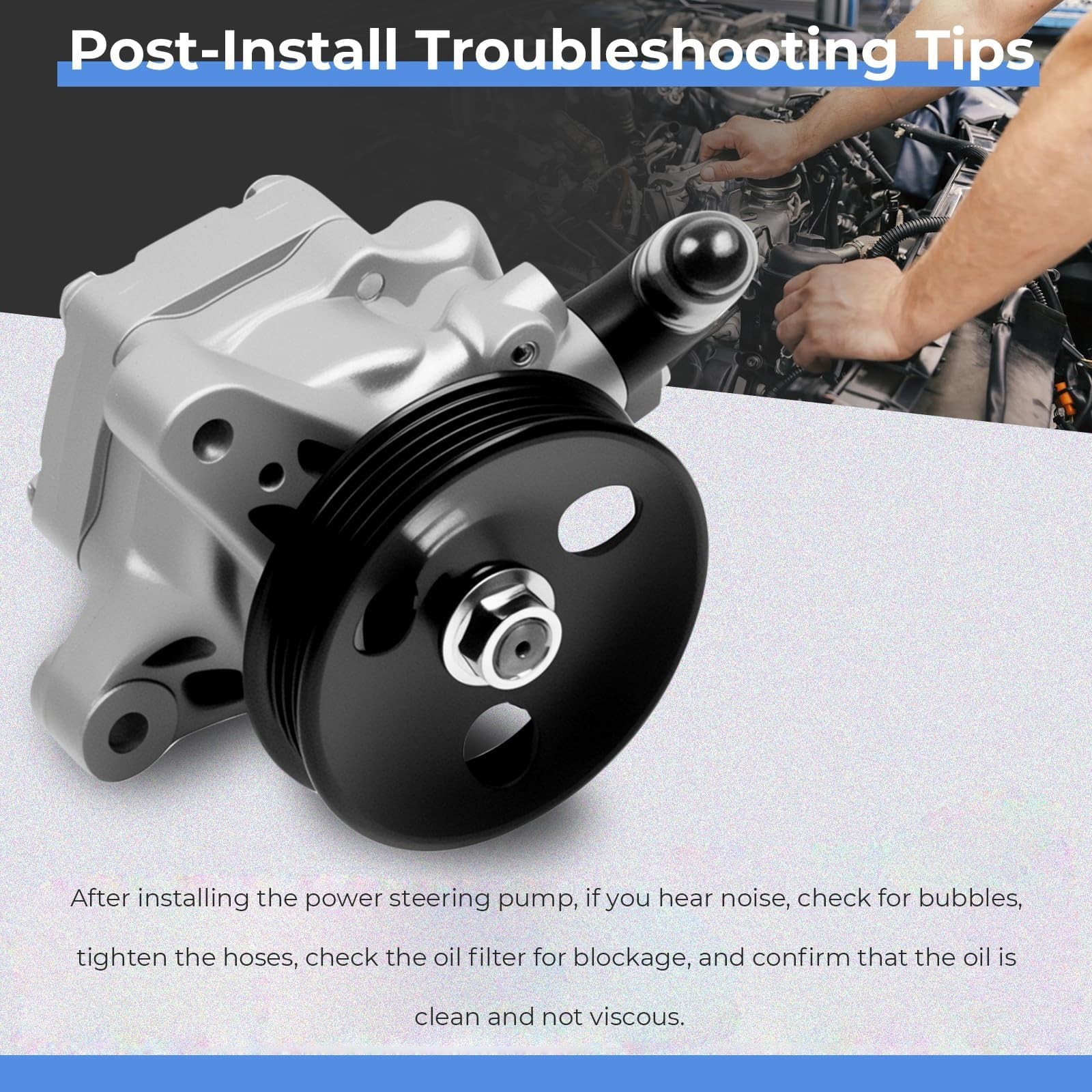 Power Steering Pump with Pulley compatible With Acura EL Honda Civic 2001-200…