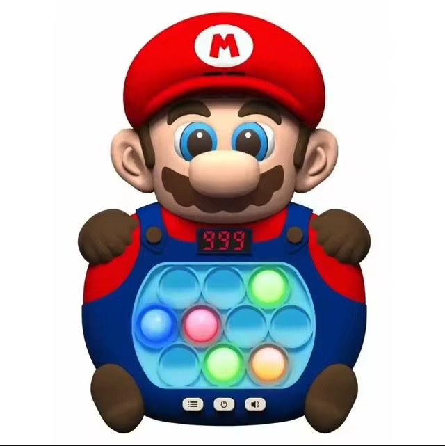 Fast Push Handheld Game Console with 999 Levels – Mario -Themed Fidget Button