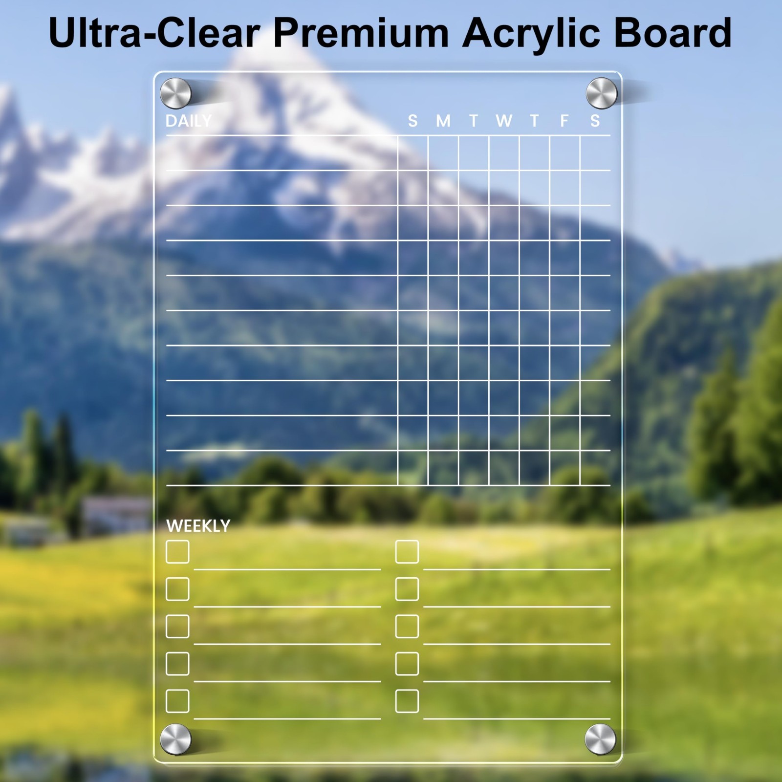 Acrylic Magnetic Chore Chart for Kids & Adults – Dry Erase Family Responsibility