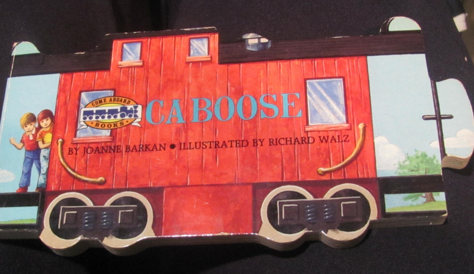 3 Come Aboard Train Board Books Passenger & Box Cars & Caboose By Barkan Walz