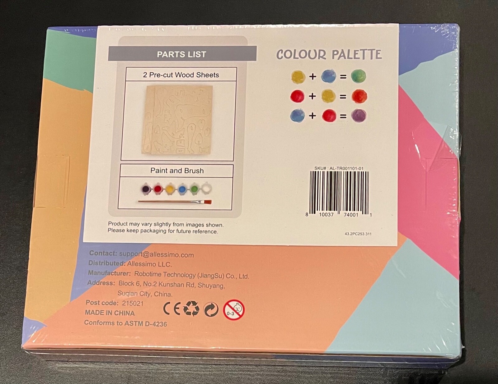 SEALED NEW Allessimo Reality Puzzle Paint Kit Truck Wood