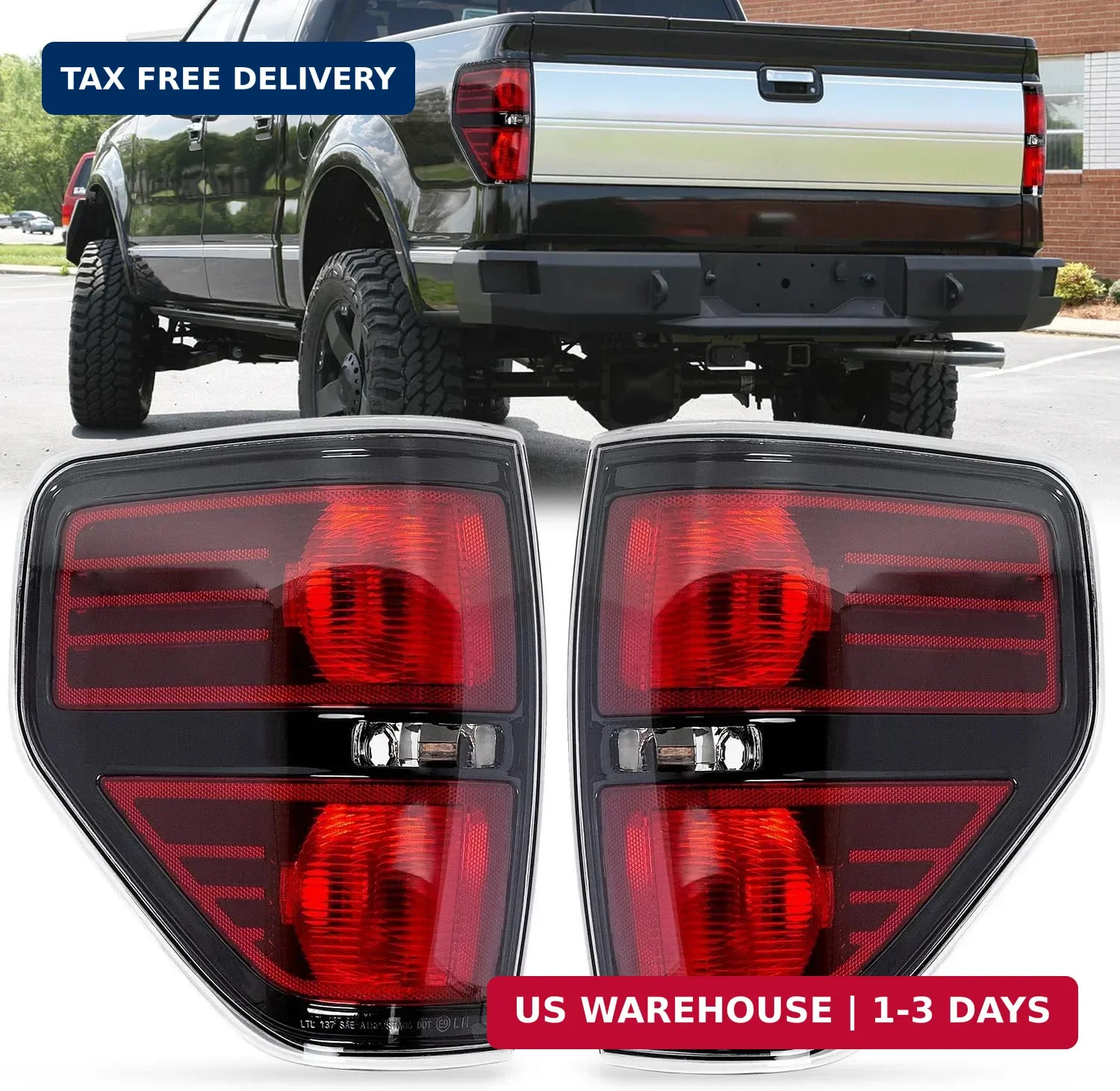 RANSOTO Tail Light Compatible with Ford F150 F-150 2009 2010 2011 2012 2013 2014