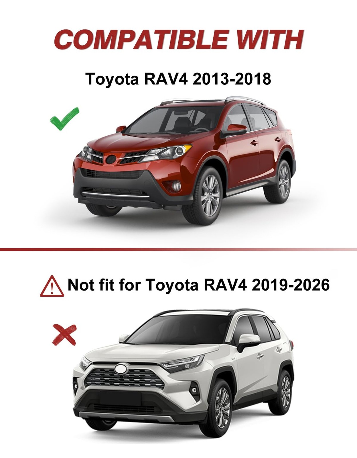 in-Channel Window Rain Guards Fit for 2013-2018 Toyota RAV4, Extra Durable Wi…