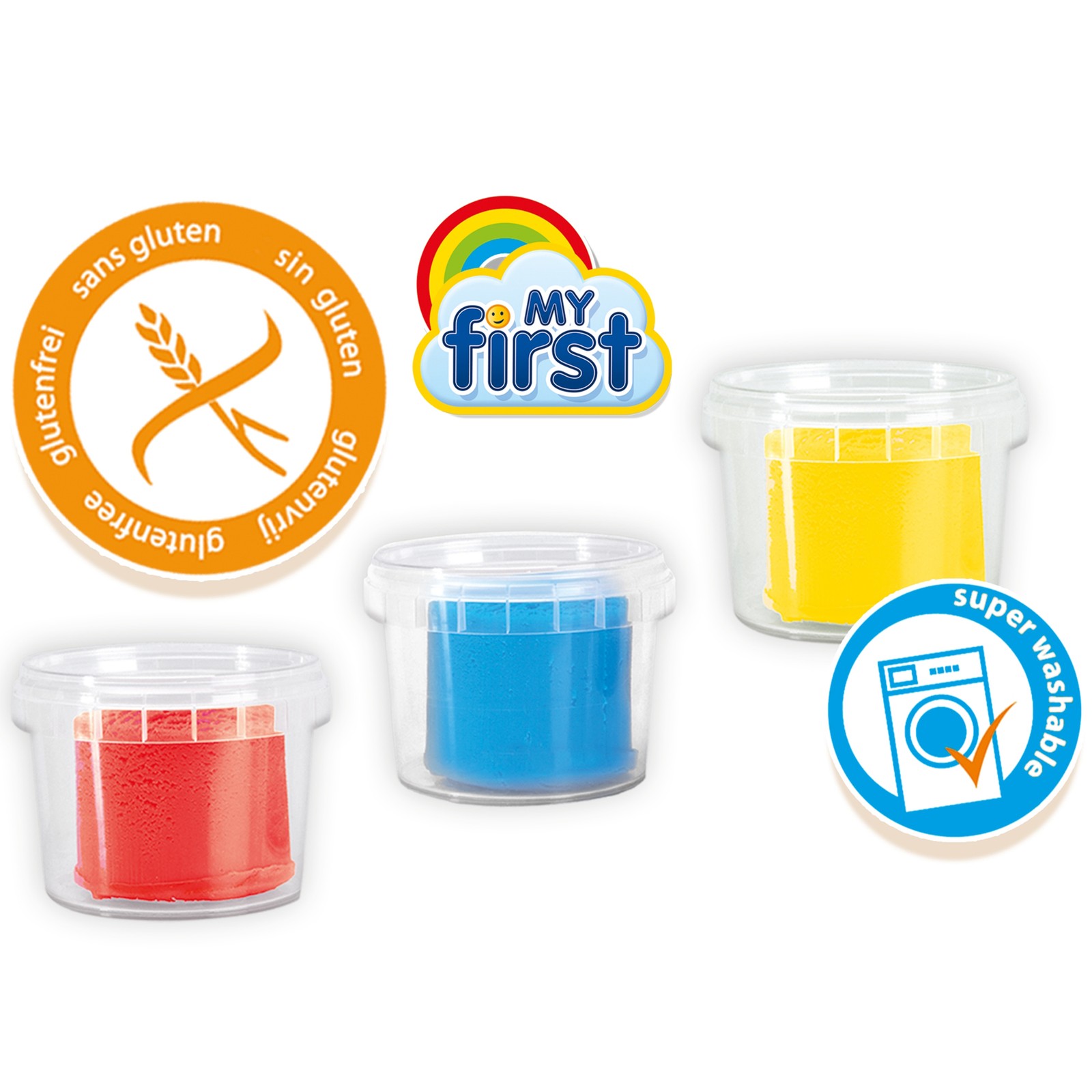 SES Creative: My First Dough With Tools – 3 Color 3oz Tubs, Kids 1+