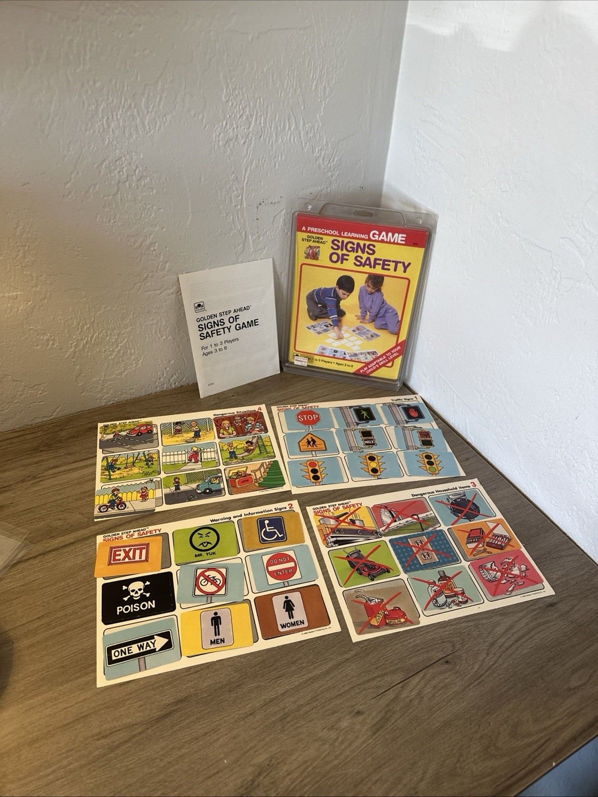 Signs Of Safety Golden Step Ahead Vintage Card Game Kids Learning Year 1986