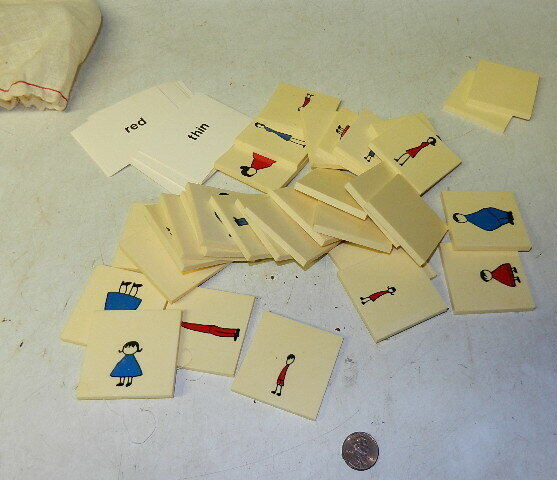 Wooden Tiles & Cards – Learning Game 30+ Yrs Old – Colors + Sex + Age + Size
