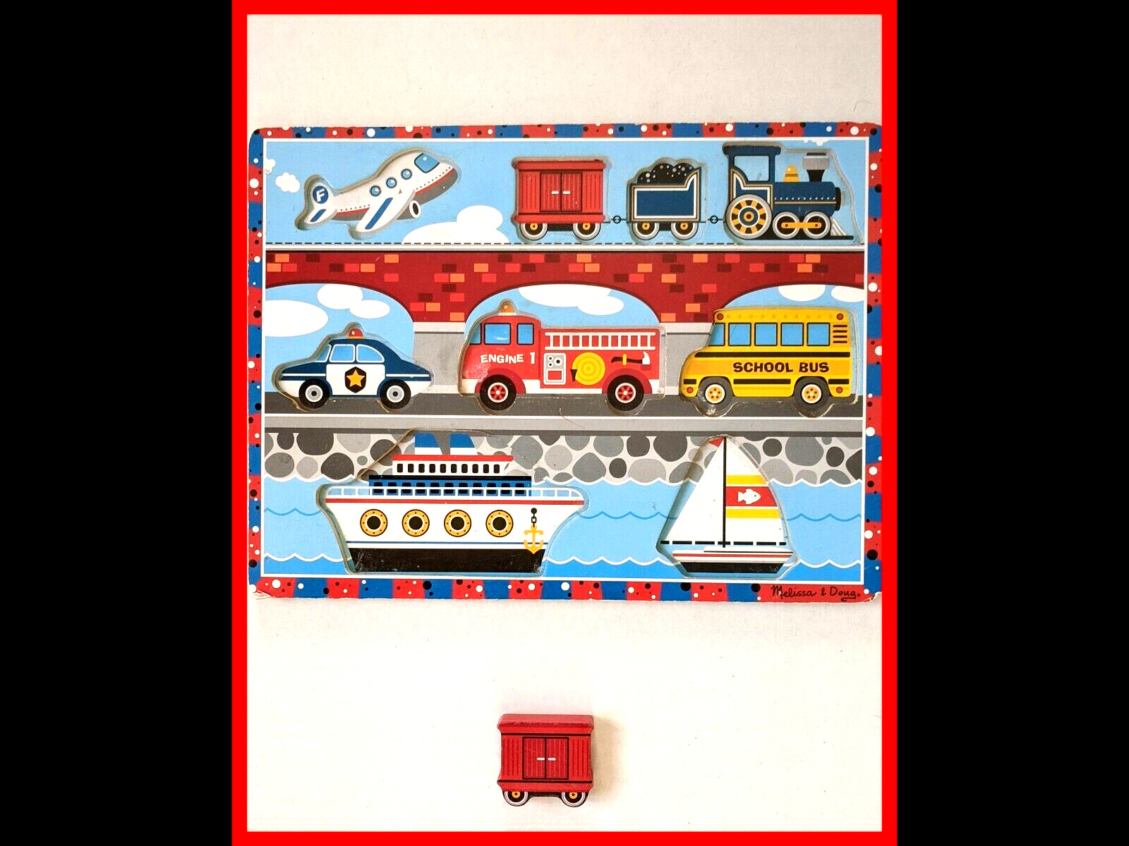 MELISSA & DOUG Replacement Puzzle 1 Piece Chunky NO board included Train Car