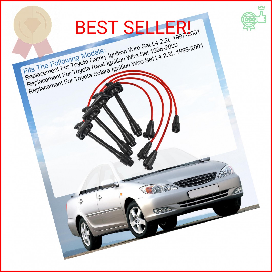 JDMSPEED New Ignition Spark Plug Wires Set Replacement for Toyota Camry Solara R