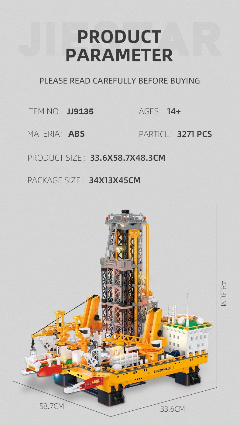 Blue Whale No. 1 Wellhead Platform Building Blocks Set