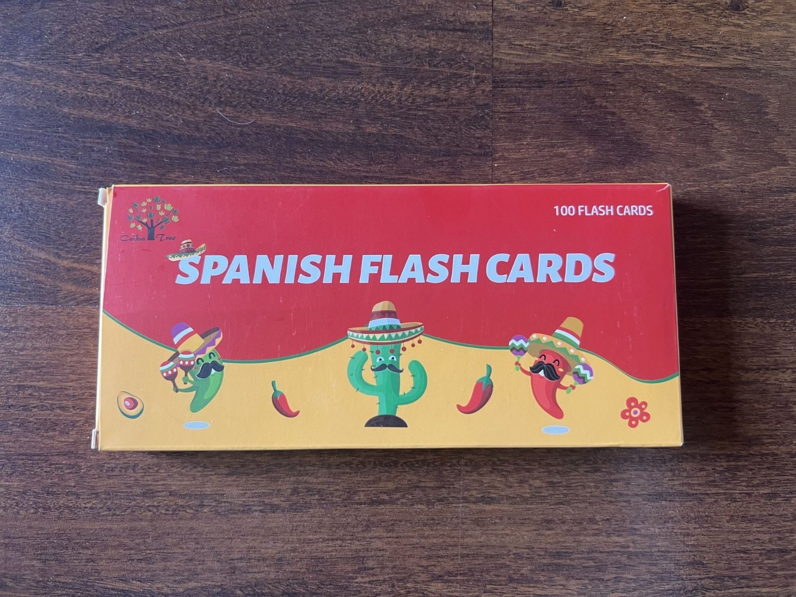 Spanish Flash Cards 100 Set Kids Learning Bilingual Homeschool Toy