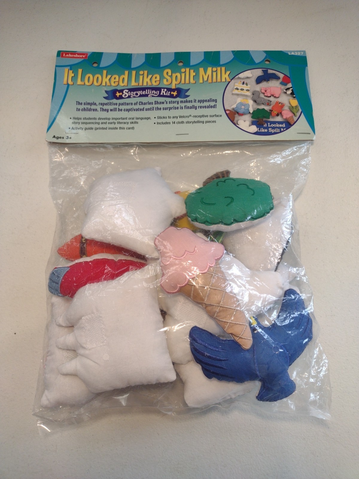 Lakeshore It Looked Like Spilt Milk Book Storytelling Kit 14 Pc Shaw LA327