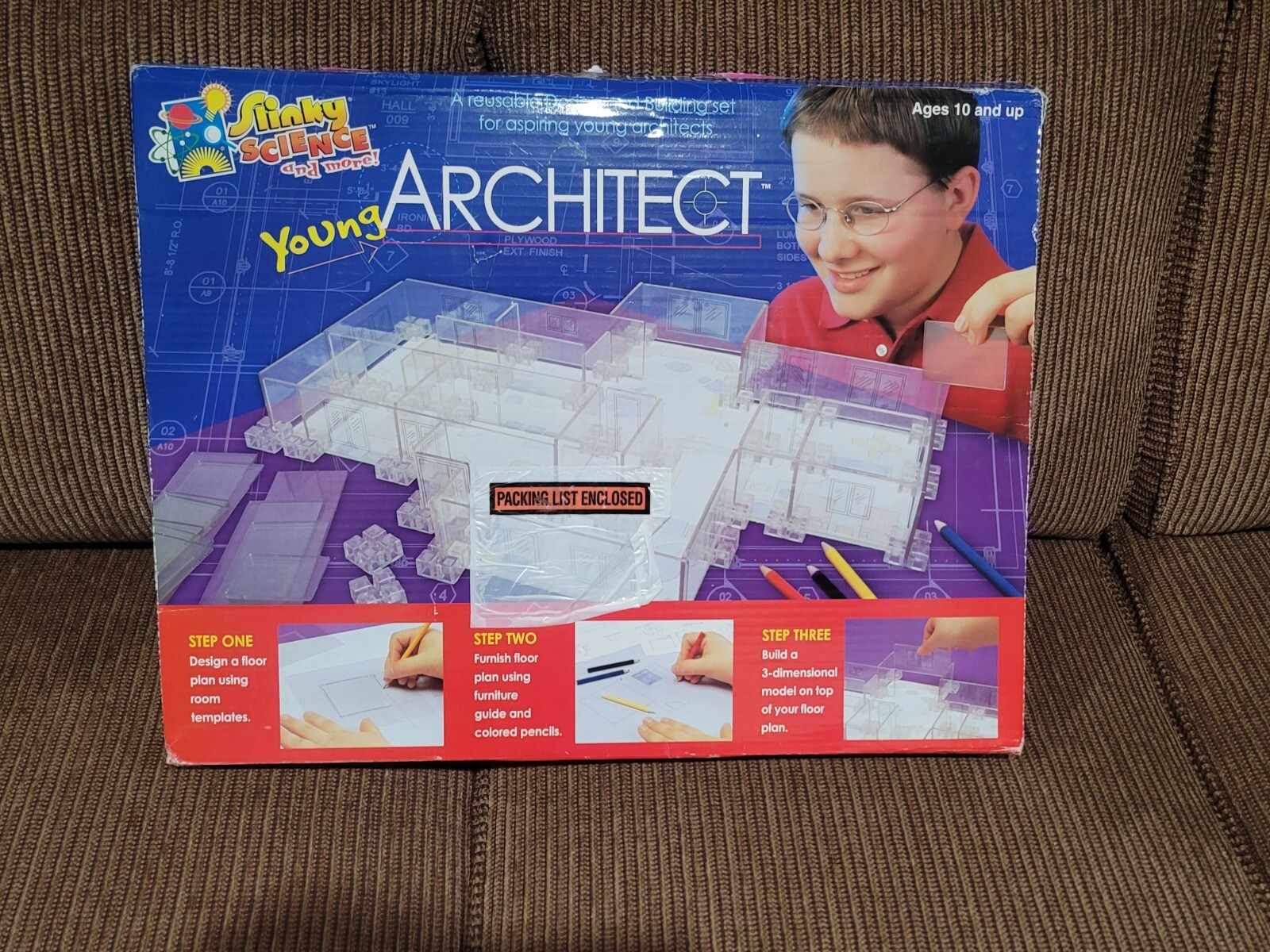 Slinky Science Young Architect 3D Model Kit Opened Box Vintage Design and Build