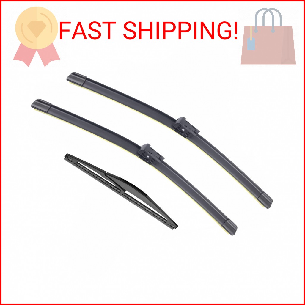 GoKoHe Original Equipment Replacement Front and Rear Windshield Wiper Blades For