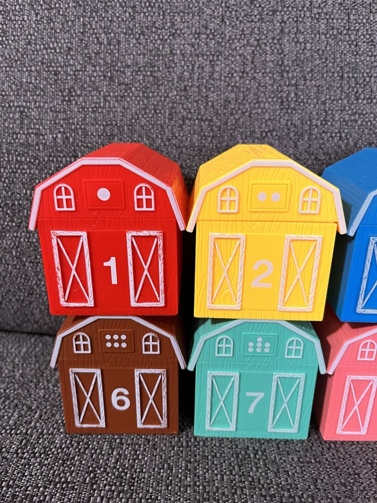 10 Pc Barns Montessori Learning Toys Toddlers Counting Colors No Animals